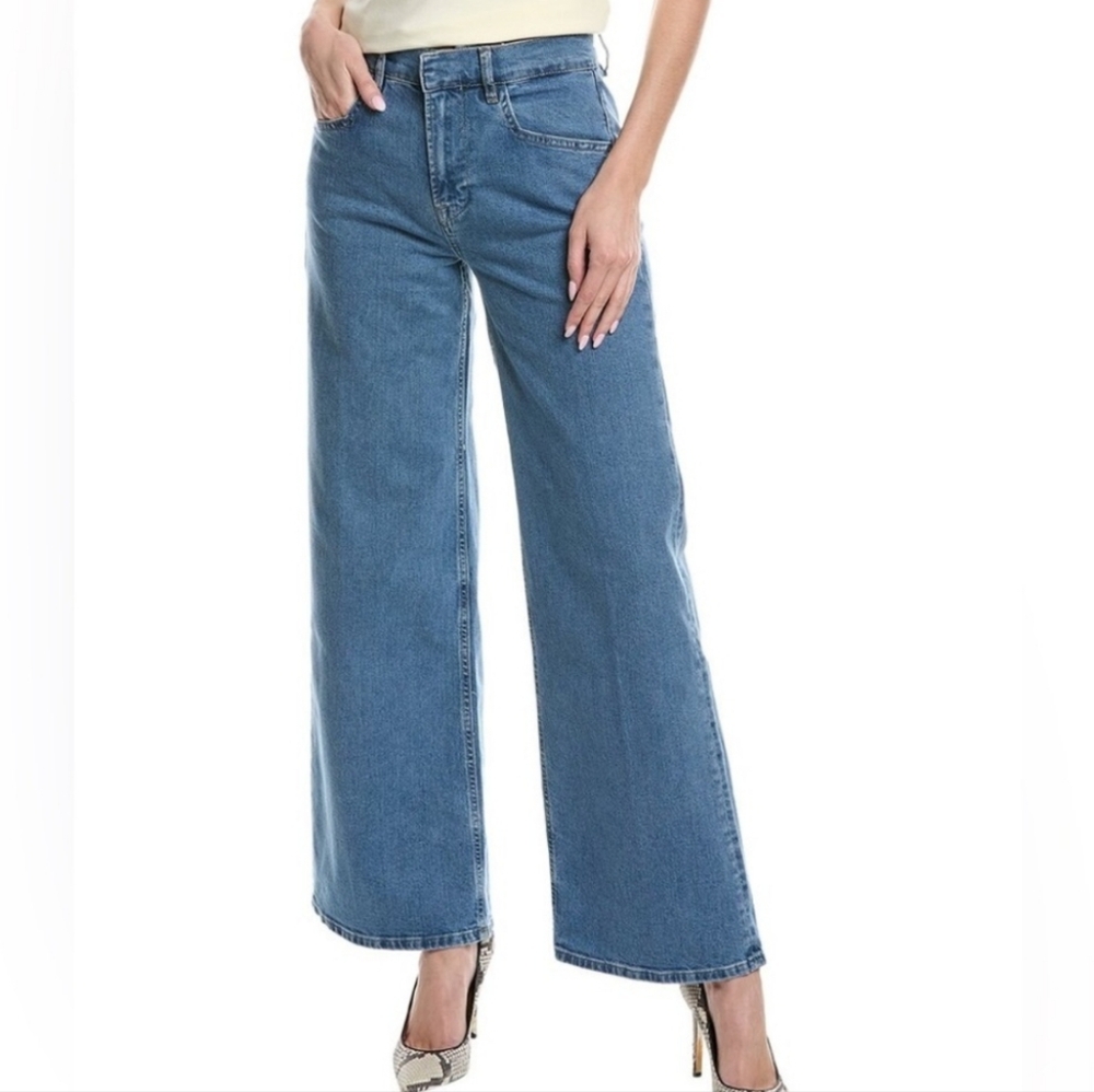 Frame Denim "LE SLIM PALAZZO" Wide-Leg Jeans In Melody Sz 32